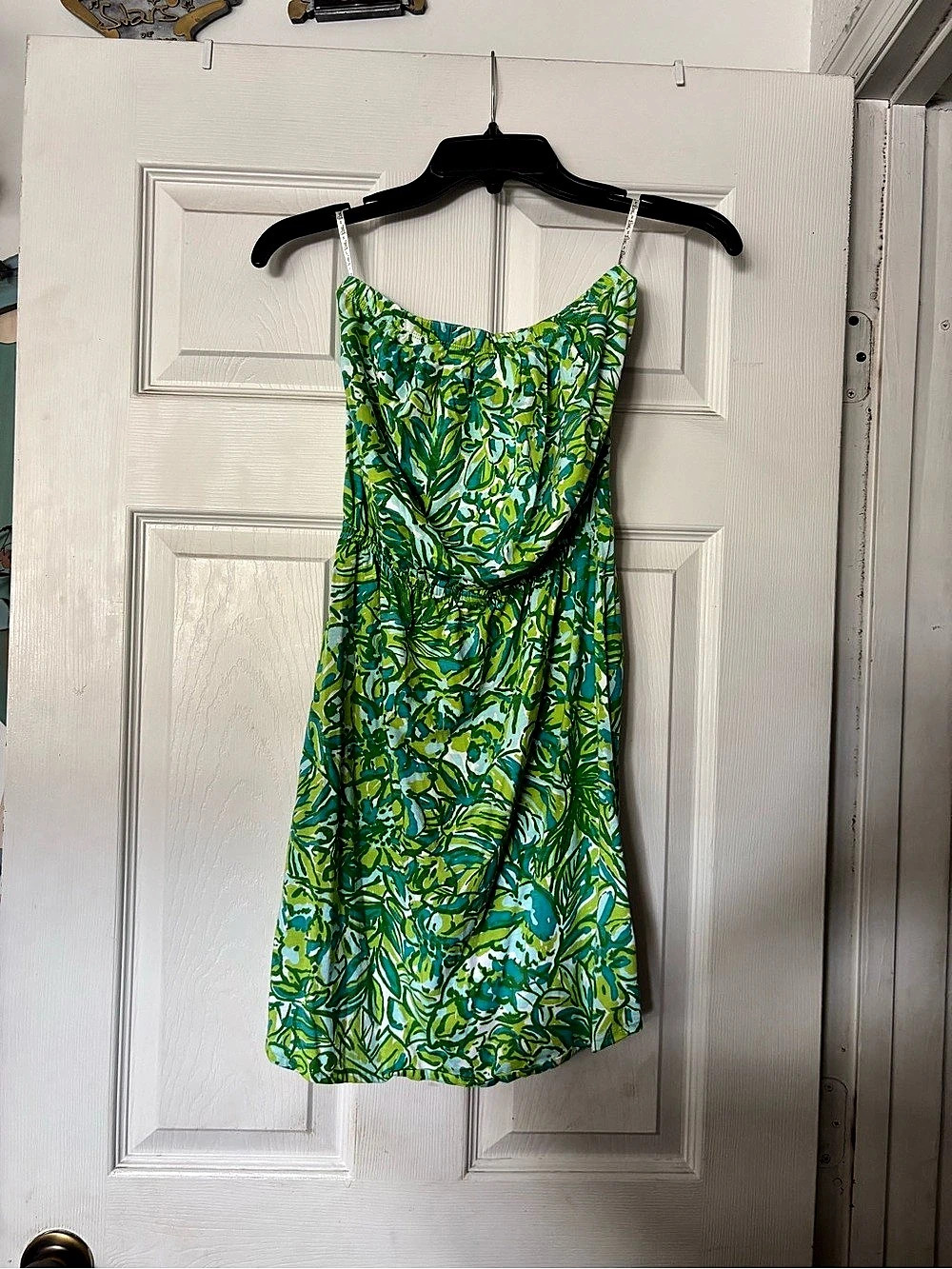 Lilly Pulitzer Windsor Dress Abstract Print Mini Dress Green & Blue XS